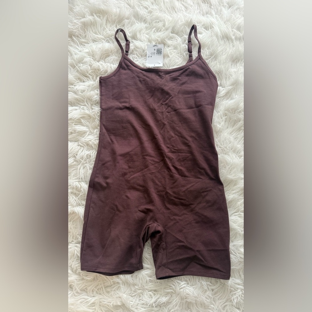 Forever 21 Dark Cocoa Sleeveless Jumpsuit